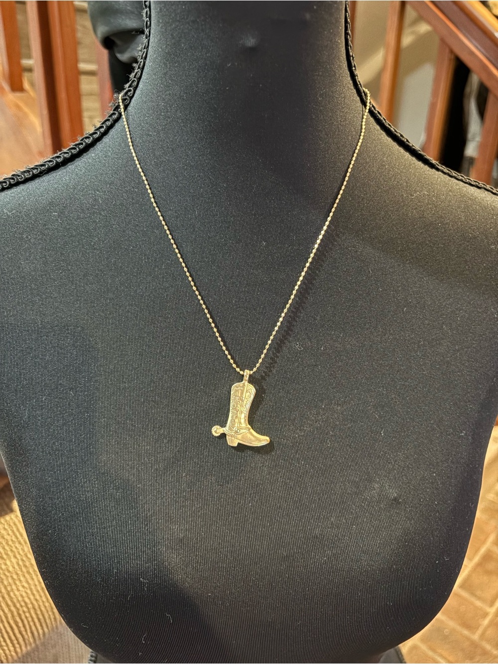 Lucky Brand Gold Cowboy Boot Pendant Necklace - Women's Jewelry